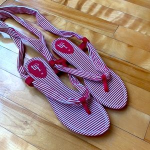 NWOT Zara Striped Sandals